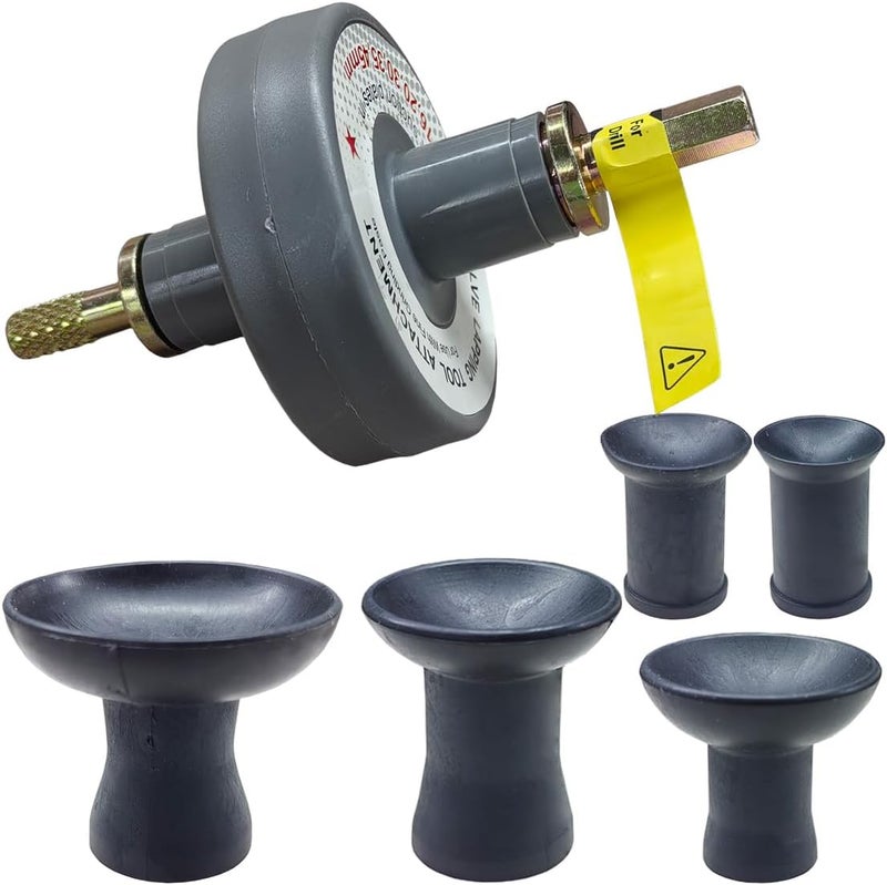 BDZMC Universal Valve Lapping Tool Kit with 5 Suction Plates, Valve Grinding Attachment Tool for Small Engines and Drills, Operating Speed 1000-1250 RPM, Automotive Valve Lapper Kit - Image 1